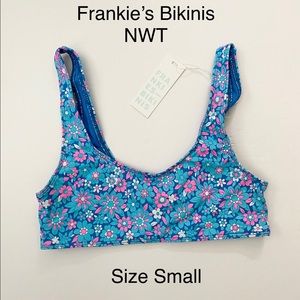 Frankie’s Bikinis 🌊 Blue Wave Conner Top 💙 Size Small